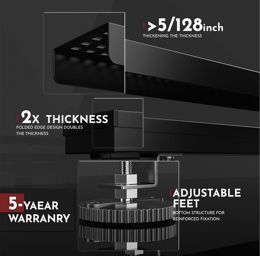 24 Inch Shower Linear Rectangular Removable Cover Grate Floor Drain Matte Black