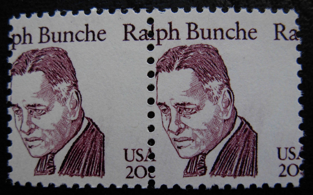 1860 Ralph Bunche, Misperf, Error, Mint NH
