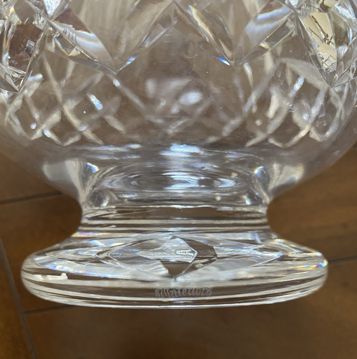 Set Of 2 Waterford Lismore 12" Crystal Liquor Brandy Decanters W/Stoppers Signed