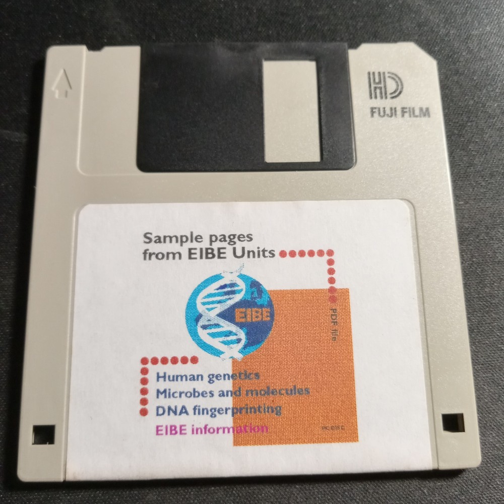 RARE Sample Pages from EIBE Units Human Genetics DNA Floppy Disk Software