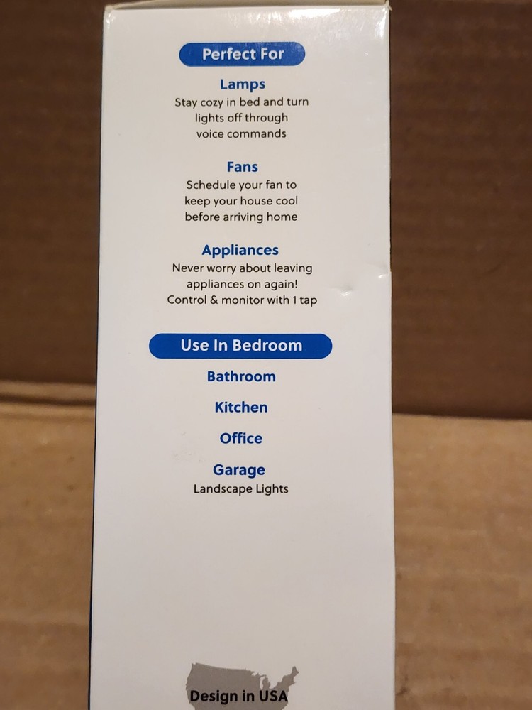 SimplySmart Home Snap-On Smart Power Outlet Voice Control Multiple Timer + 2 USB