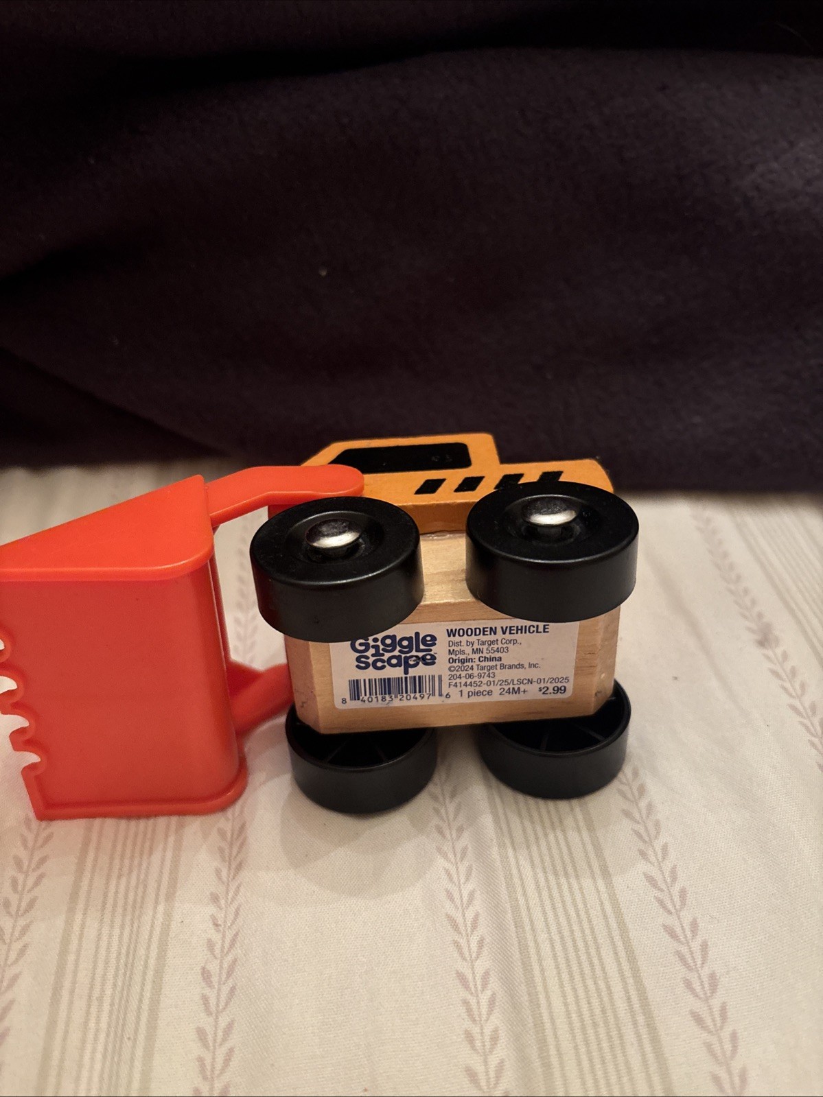 Giggle Scape Wooden Toy Truck Excavator Construction Vehicle