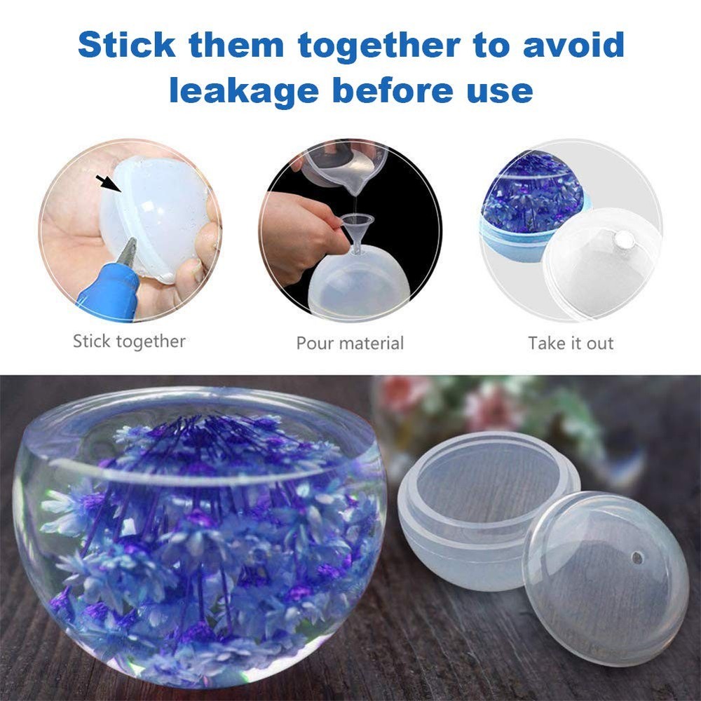 18Pcs DIY Silicone Resin Casting Molds Tools Set Includes 6 Resin Casting Mol...