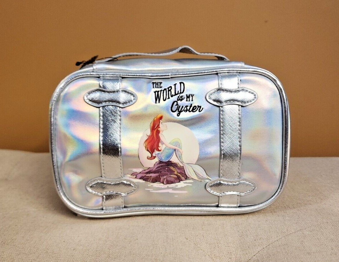 Bioworld Disney the Little Mermaid Ariel Rock Cosmetic Bag Makeup Pouch NEW
