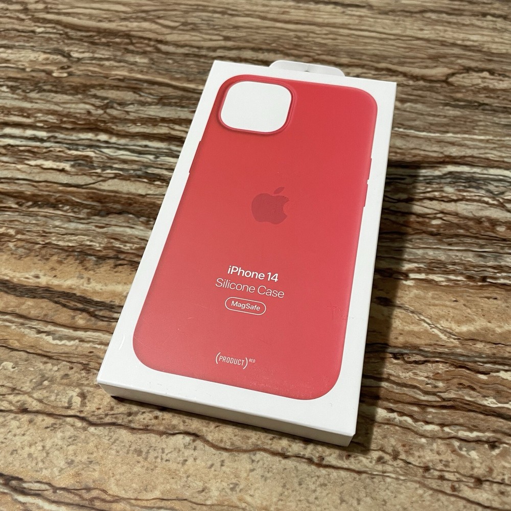 New Genuine Apple  Silicone Case for iPhone 14 - Red