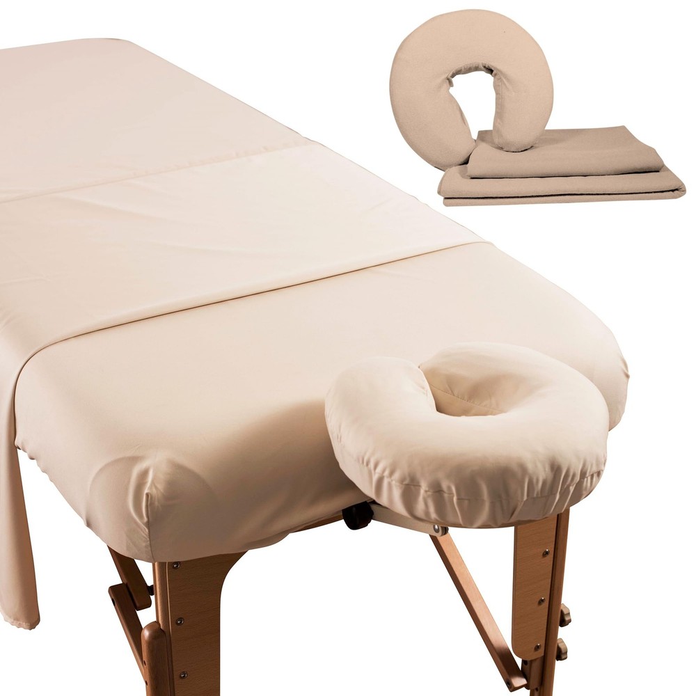 Premium Microfiber 3 Piece Massage Sheet Set by - Includes Massage Table Flat...
