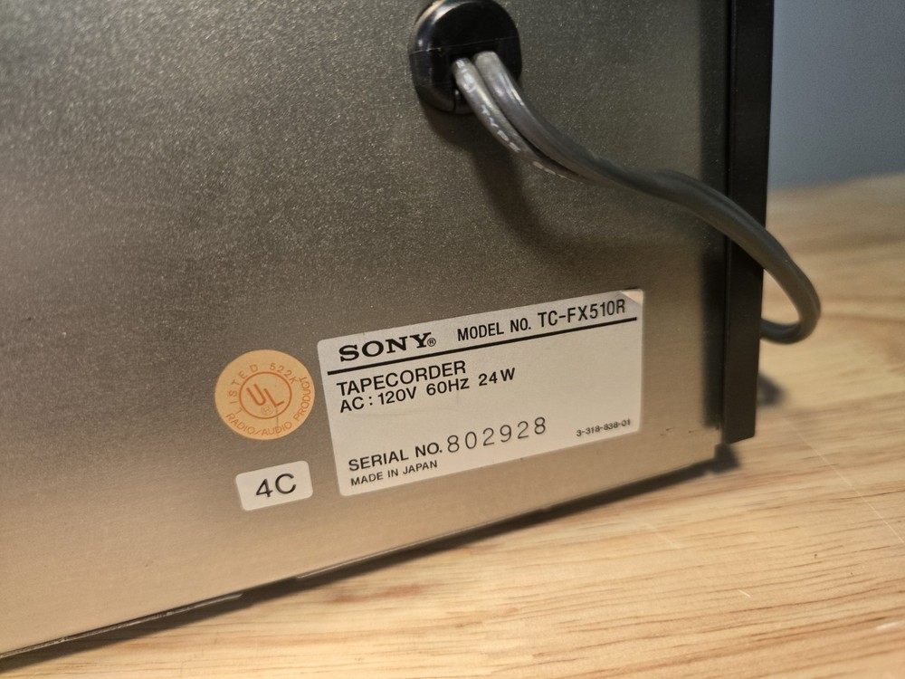 Sony TC-FX510R Stereo Cassette Deck , Rev Works
