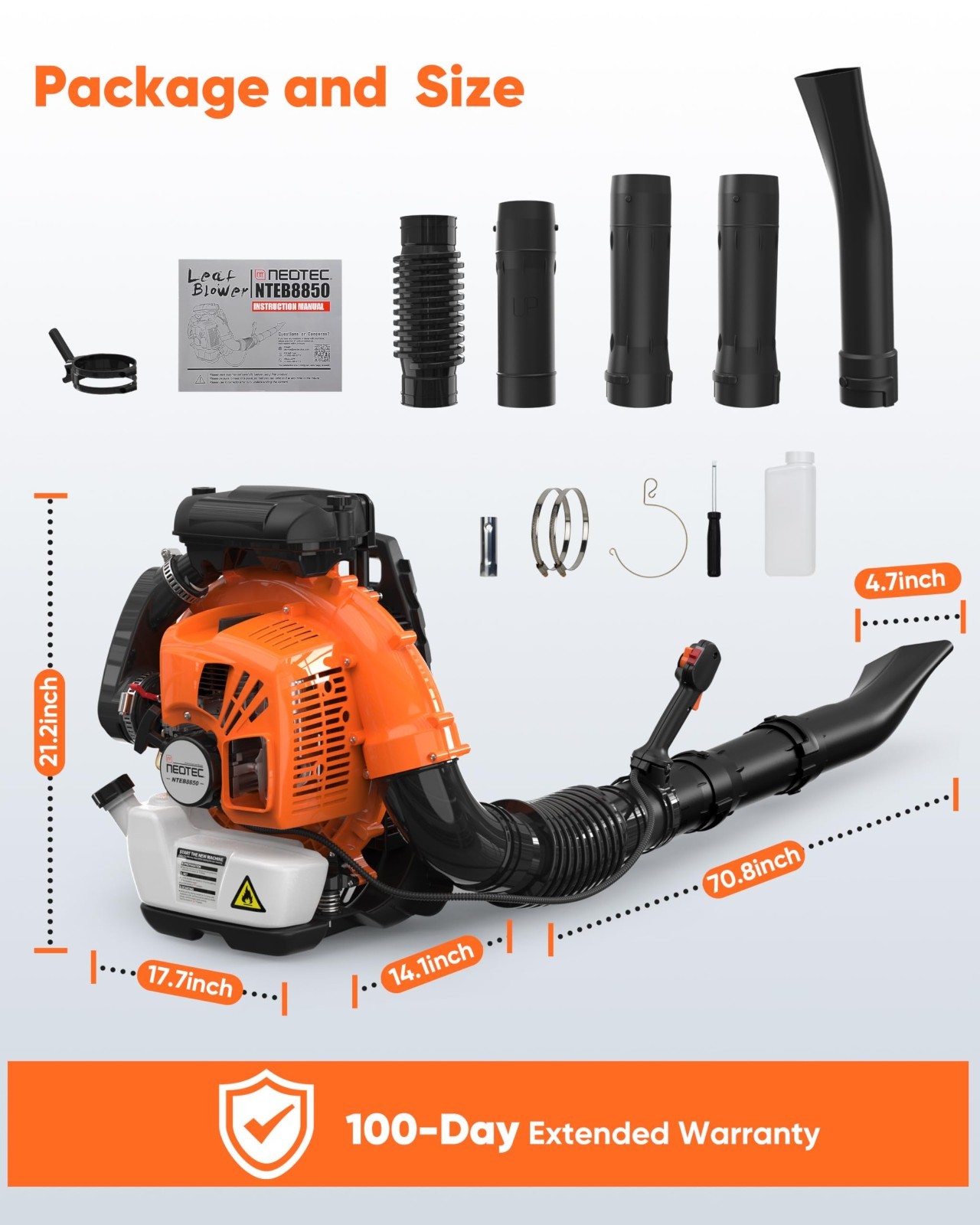 Commercial Gas Leaf Blower Backpack Gas-power Backpack Lawn Grass Blower 75.6CC