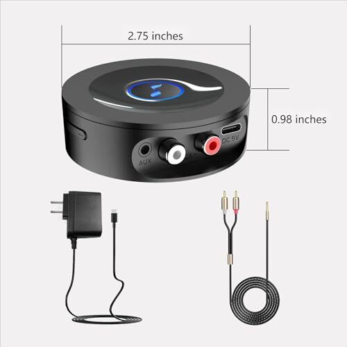 Bluetooth 5.2 Receiver for Home Stereo, AUX Bluetooth Adapter for Stereo