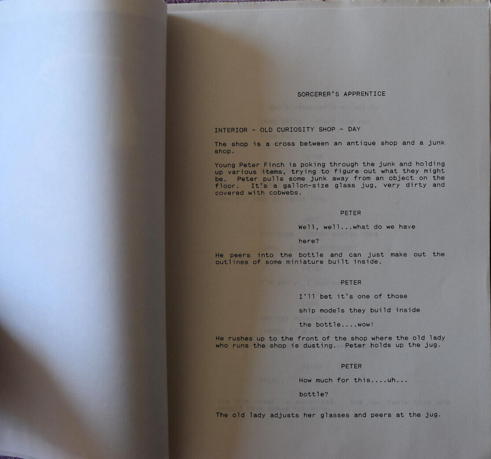 "The Sorcerer's Apprentice" Star Trackers Original Screenplay Script
