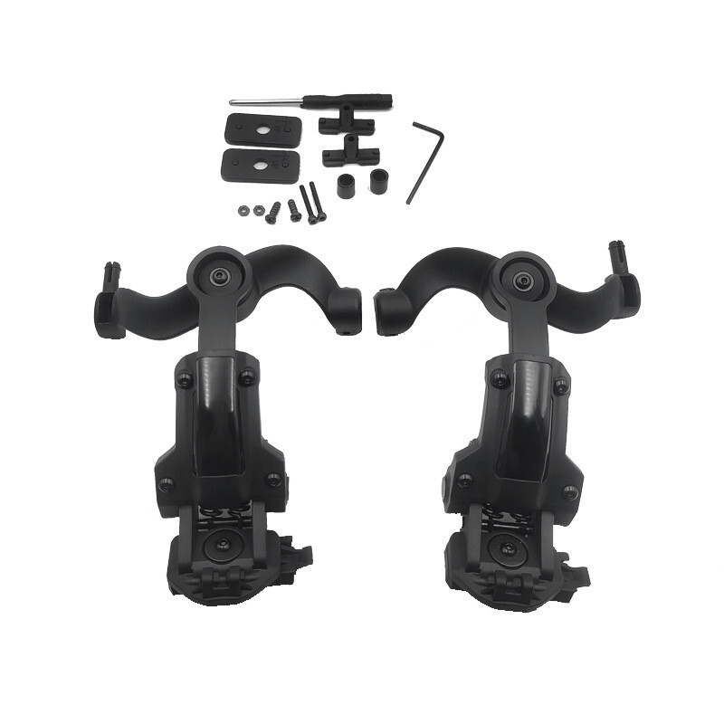 Tactical Helmet Headset Mount Kit Molle Adapter Noise Reduction