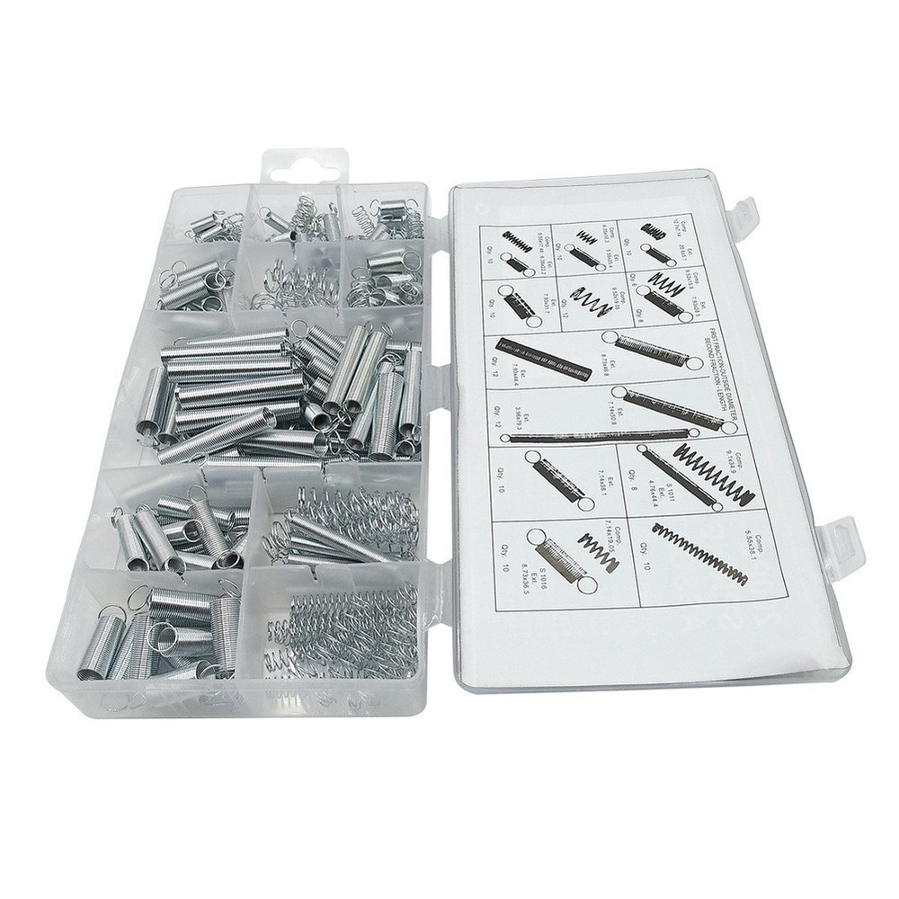 200 PCS Metal Compression and Tension Spring Set for Mechanical Devices