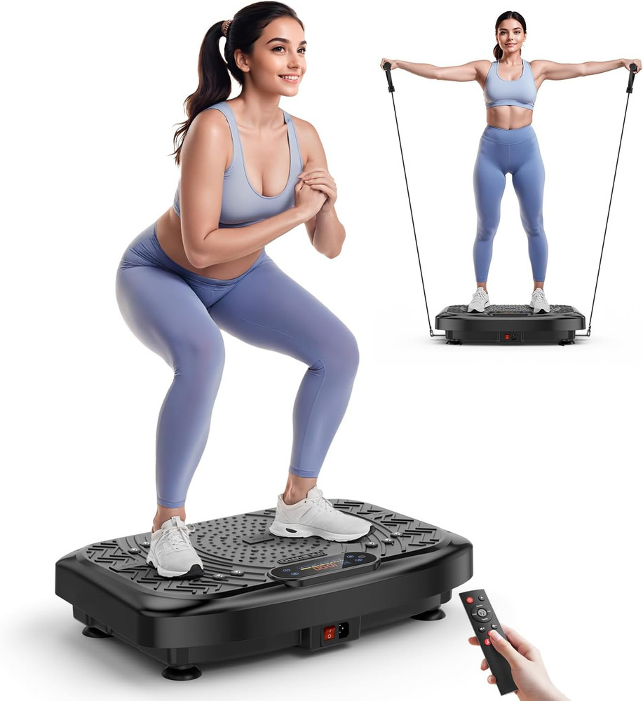 Vibration Plate Exercise Machine, 199 Adjustable Speeds, 450 Lbs Capacity