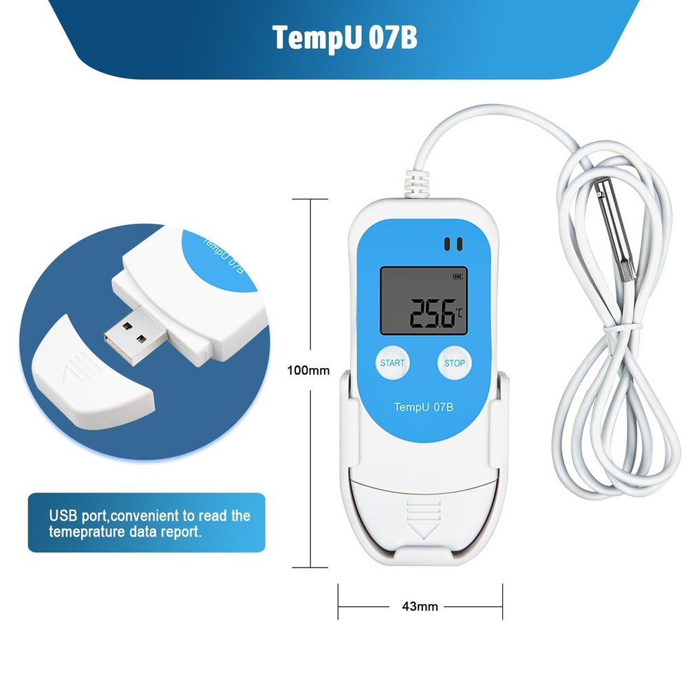 Temperature Humidity Data Logger with Probe,Digital Humidity Logger USB Temp ...