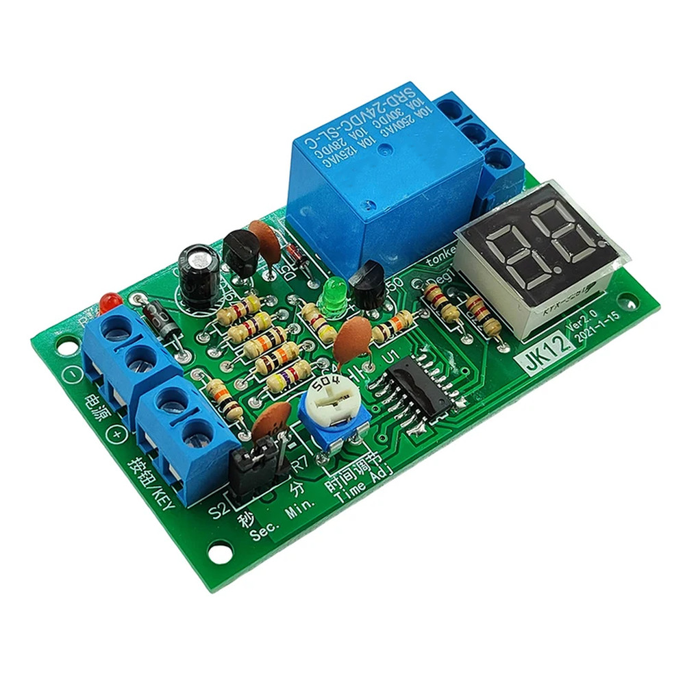 12V Time Delay Relay Built-in Digital Tube Display Touch Button Activation