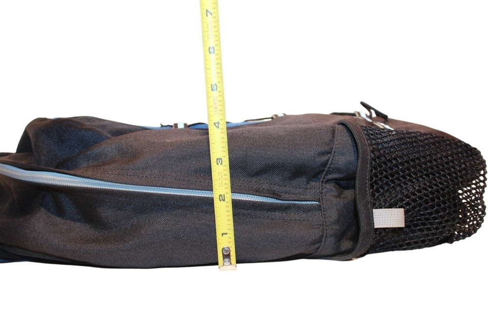 Vintage North Face Mopack Backpack Black & Blue Adjustable Straps & Side Pockets