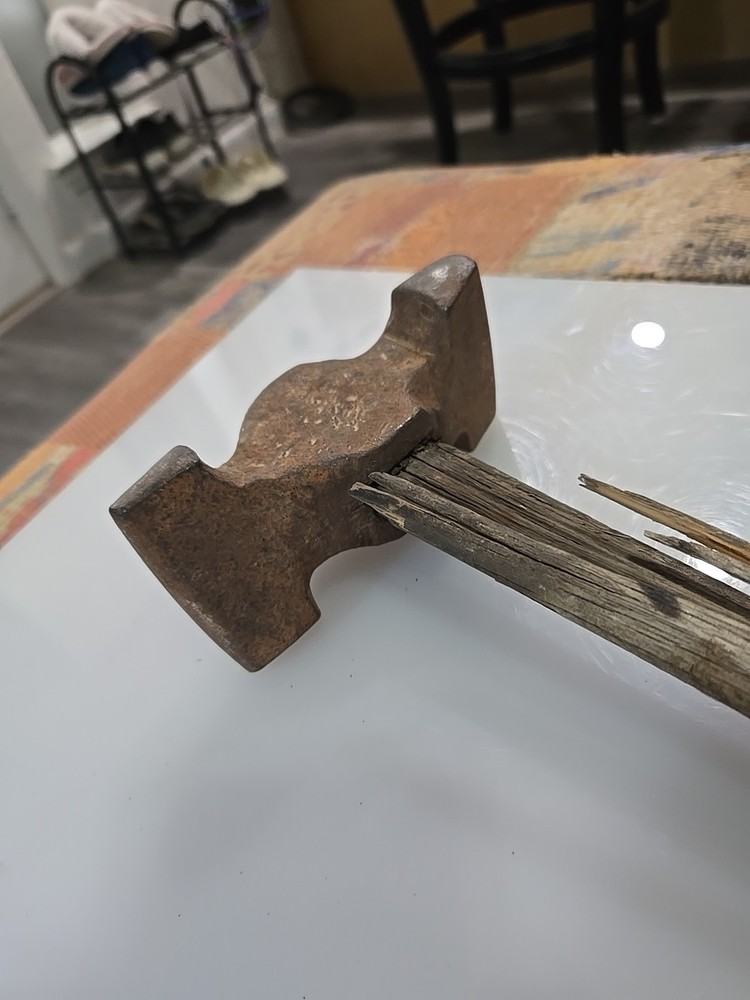 Antique Off Set Blacksmith Forging Hammer.