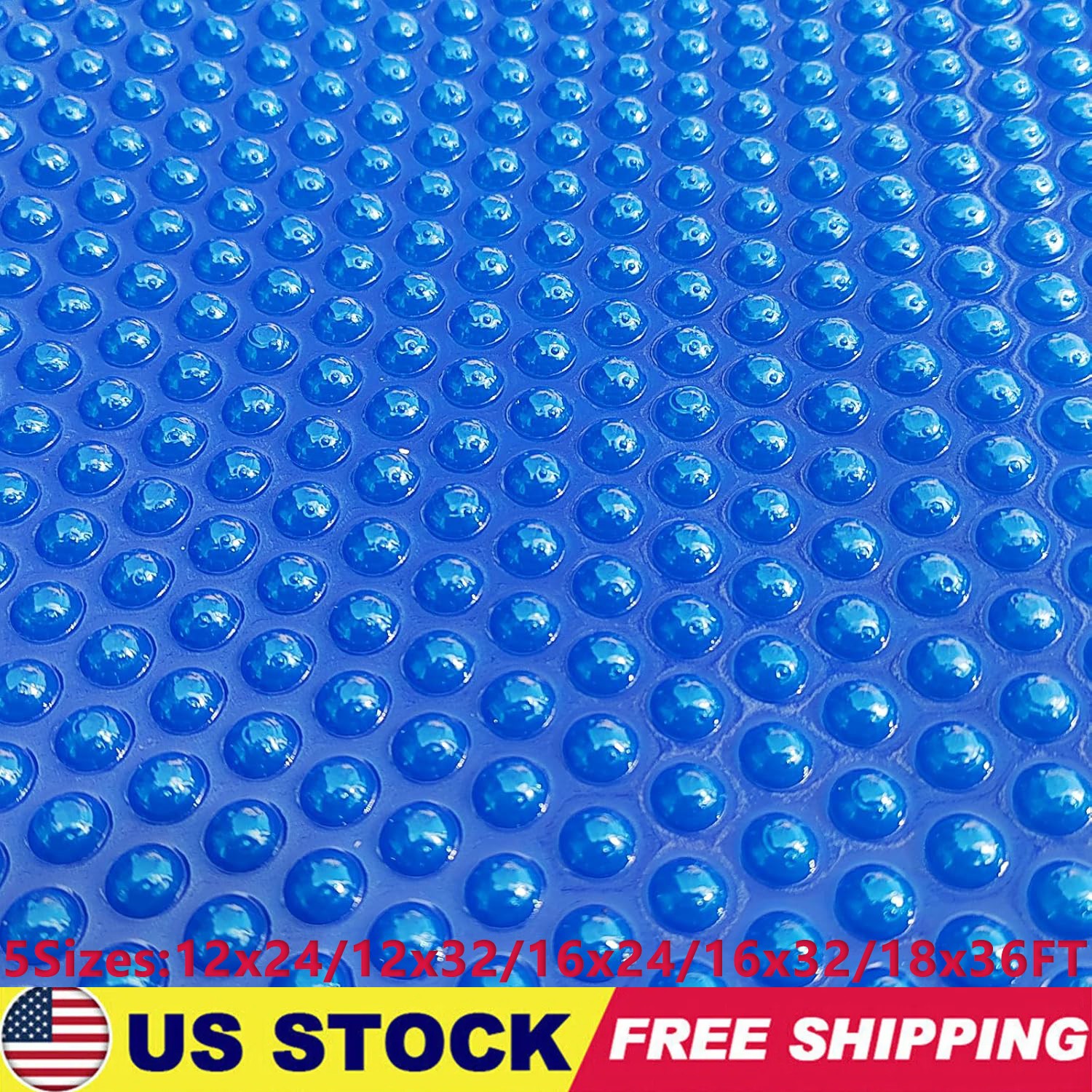 16 Mil Swimming Pool Blue Heating Solar Blanket Solar Pool Cover - (Choose Size)