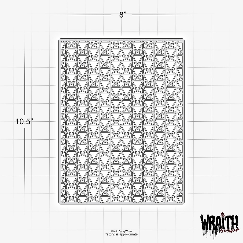 Geo Pattern #1 - Reusable Airbrush Stencil Template