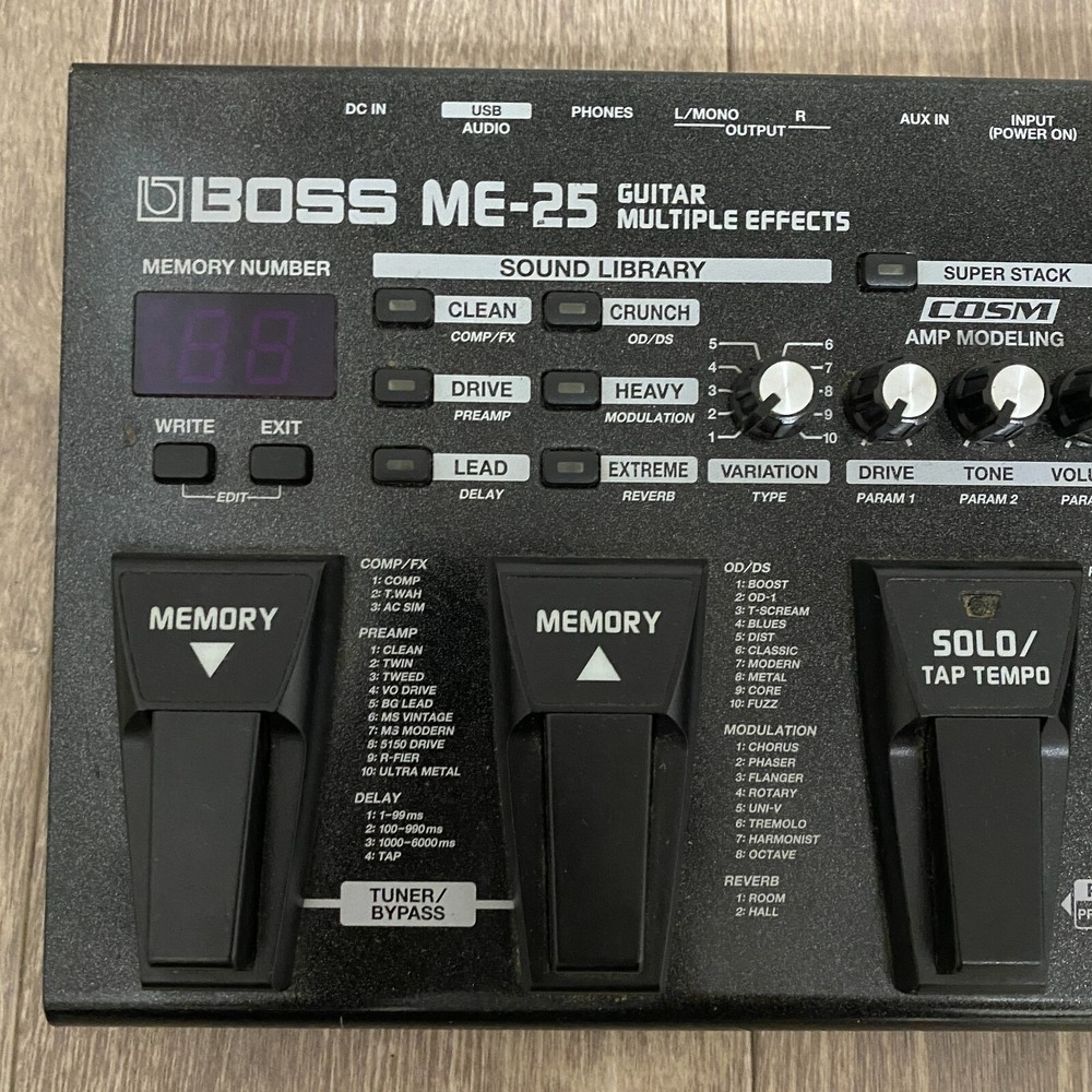 BOSS ME-25 Guitar Multiple Effects Multi-Effector With AC Adapter From Japan