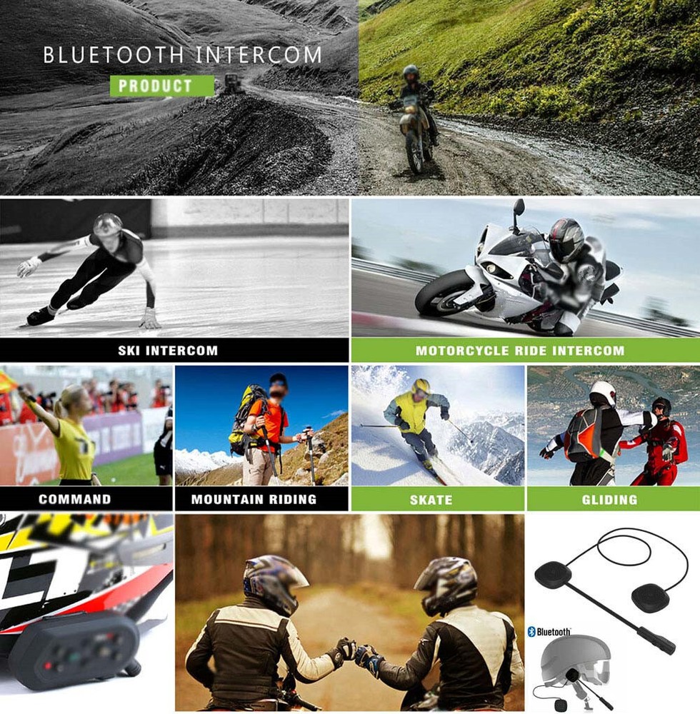 Motorcycle Helmet Bluetooth Wireless Headset Modular Flip Up Full Face/Open Face
