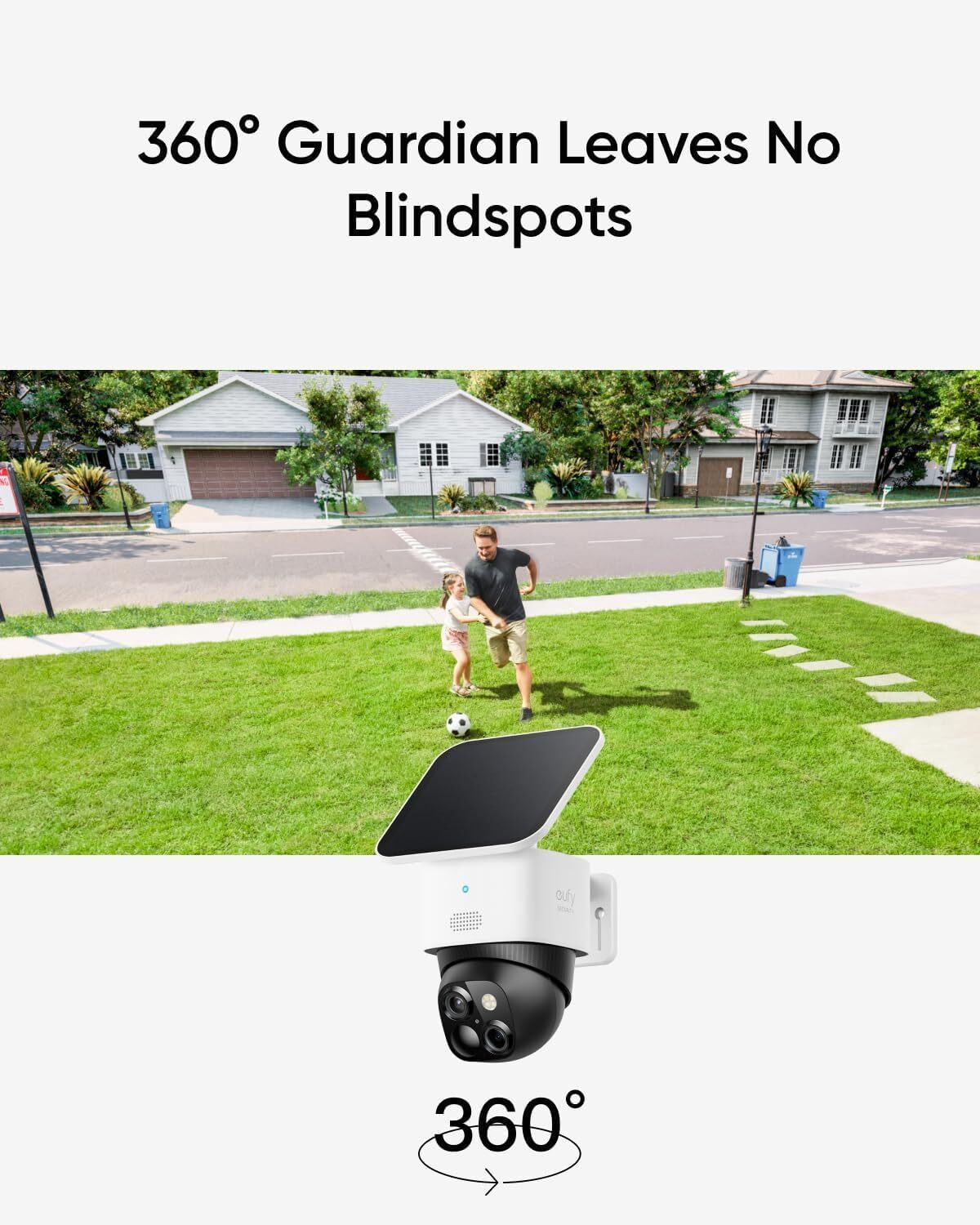 eufyCam Solo S3 Outdoor Solar Security Camera 3K Dual-Cam Pan&Tilt 8xZoom|Refurb