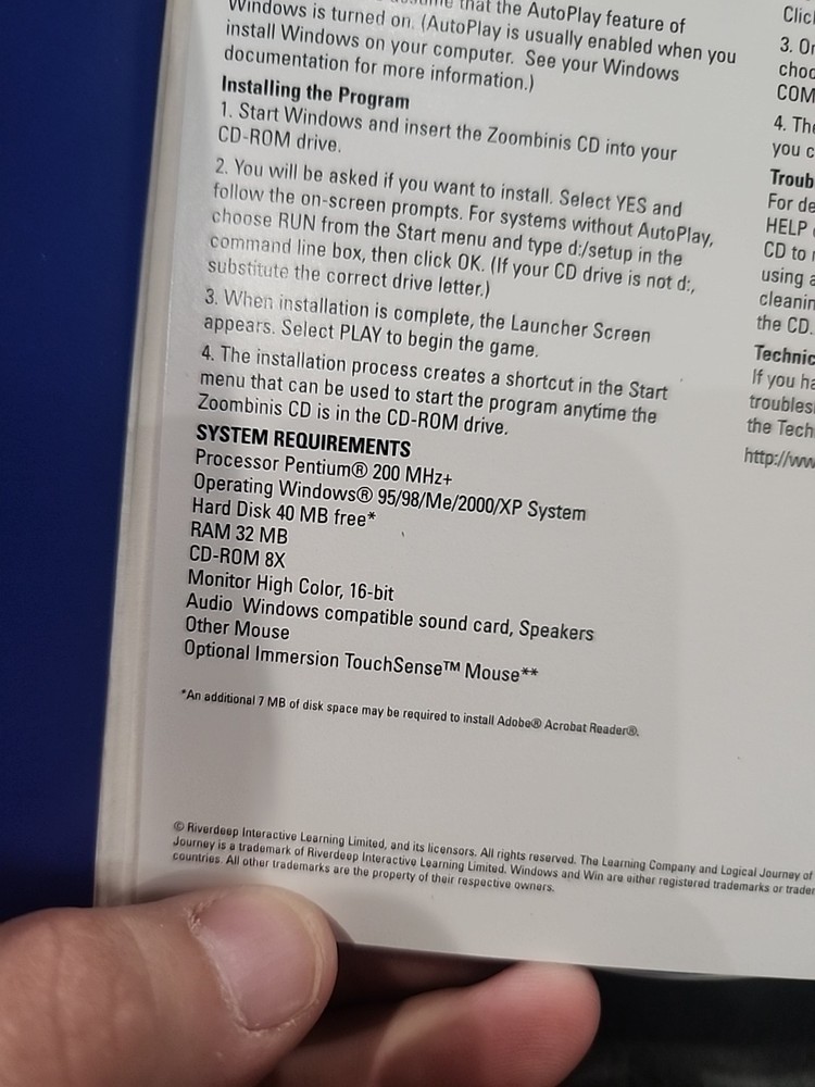 ZOOMBINIS LOGICAL JOURNEY Windows PC Computer CD-ROM Game Tested Works