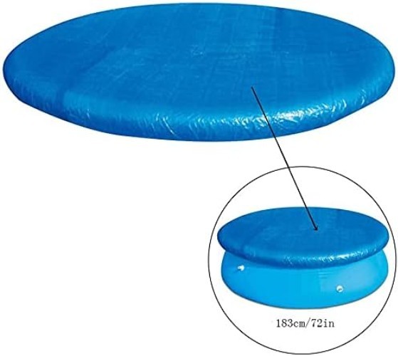 6FT Round Pool Cover: Solar Dust Protector with Drawstring Design for Elegance