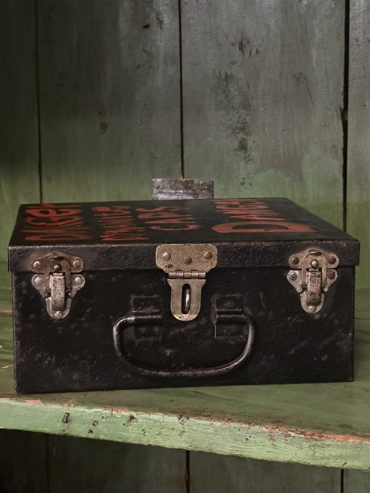 Antique Dynamite Box, Danger Dynamite Caps Lock Box