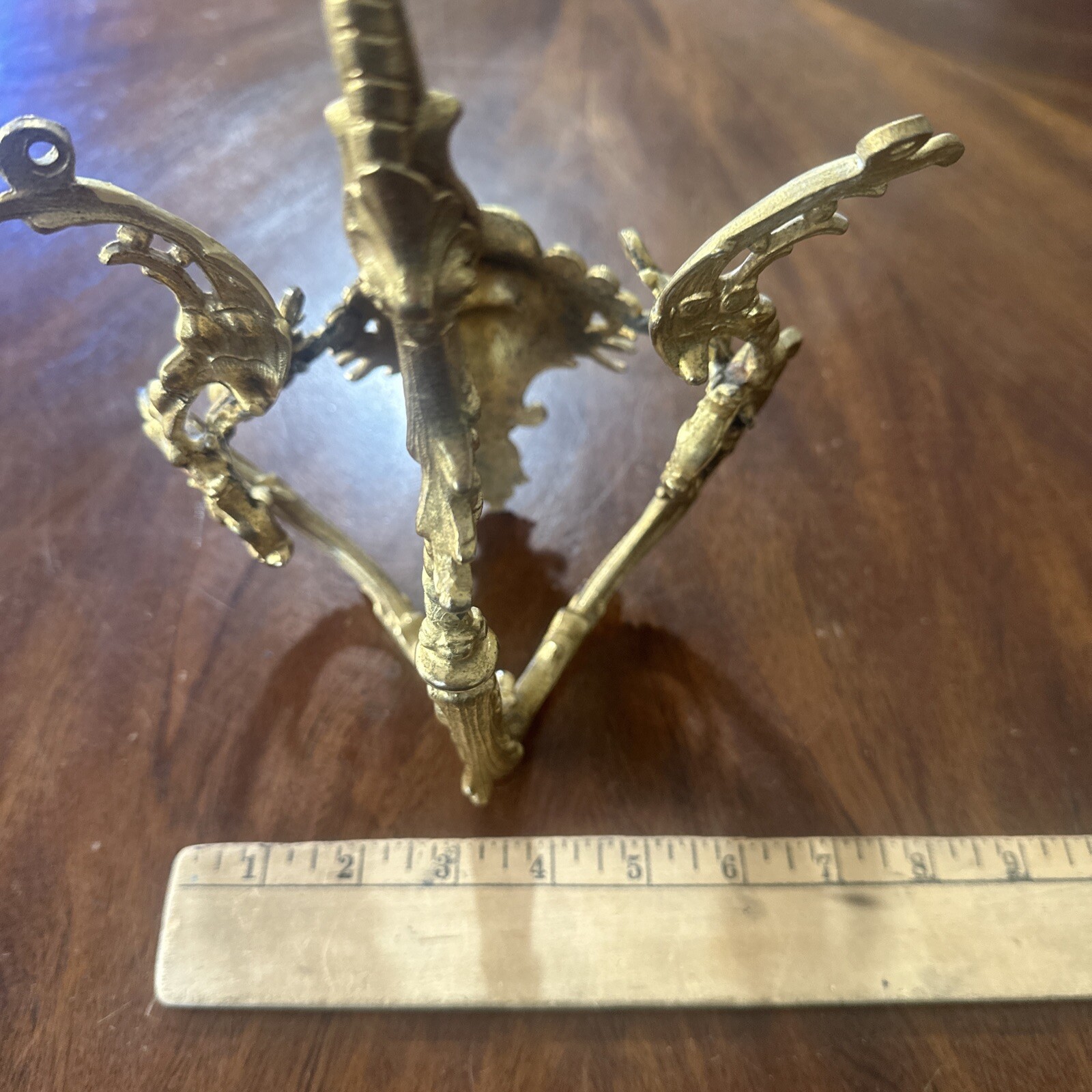 Vintage Brass Victorian Wine Holder Jesus Head