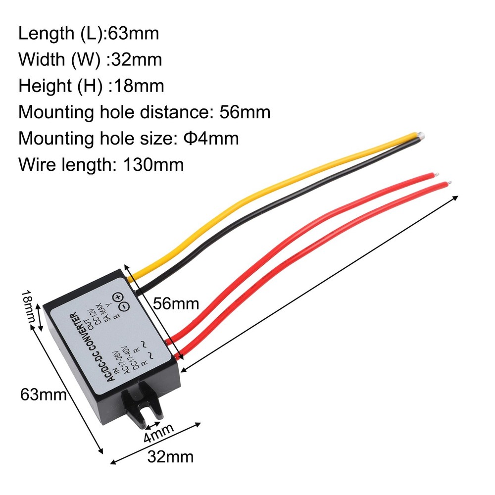 Practical Waterproof ACDC Adapter Designed for Car Audio Systems and LCD TVs