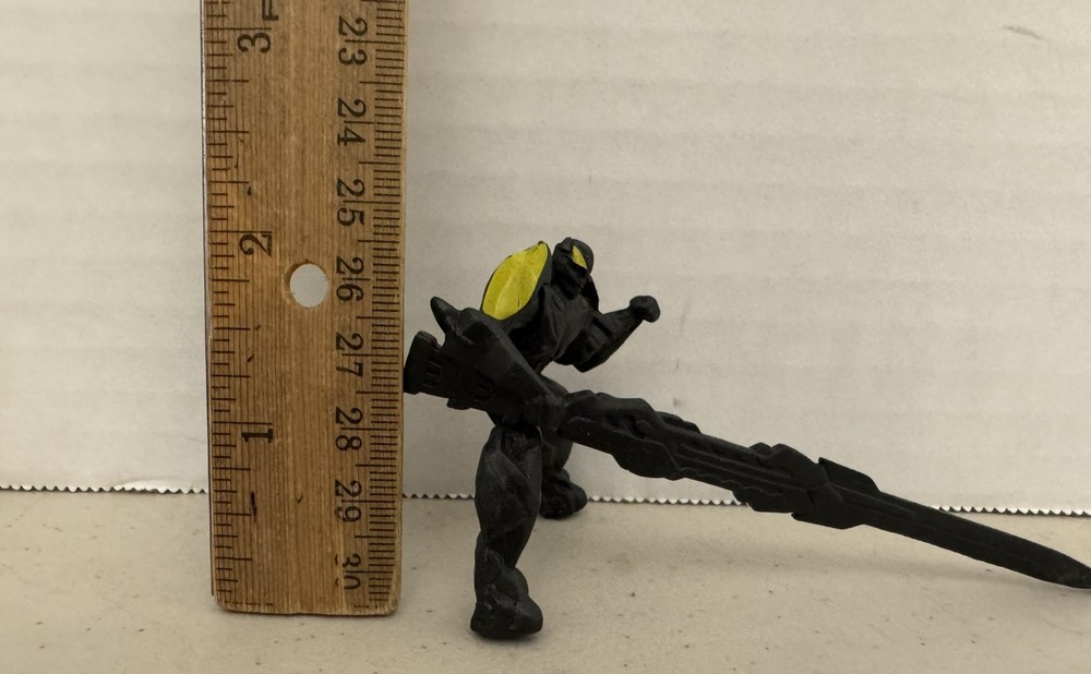 Rare Action Figure Transformers Mini PVC Rubber Tiny Titans Extra Long Sword