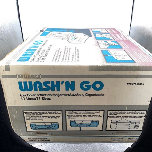 Vintage Reliance Wash N Go 3 Gallon Portable Sink & Organizer Tent RV Camping