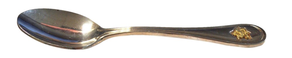 Towle EP Silversmiths Anheuser-Busch Logo Dessert Spoon Rare Good Used Condition