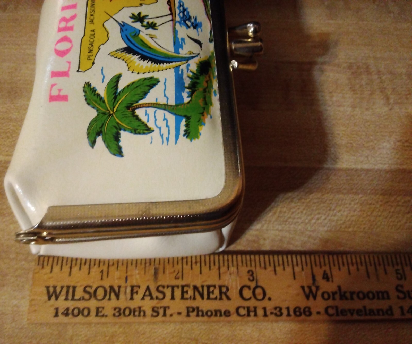 Vtg FLORIDA Souvenir Travel Manicure Sewing Kit Cigarette Makeup Lipstick Holder