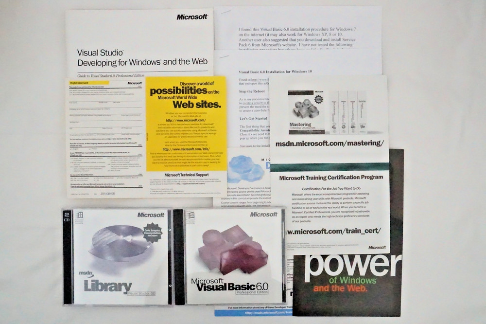 Microsoft Visual Basic 6.0 Professional 6 PRO 203-00490 FULLVER for Windows 11
