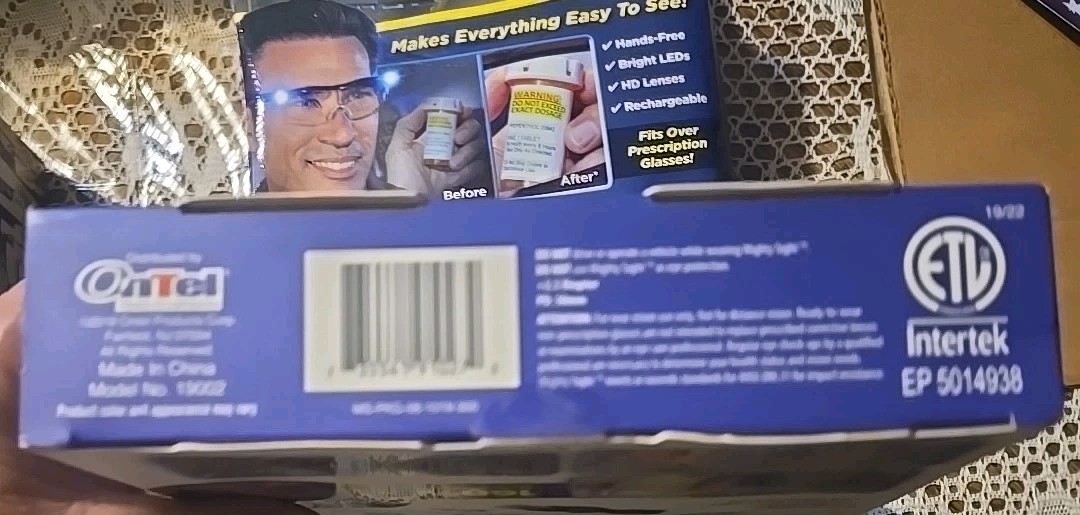 Mighty Sight LED Magnifying Eyewear 160% Magnification Rechargeable New