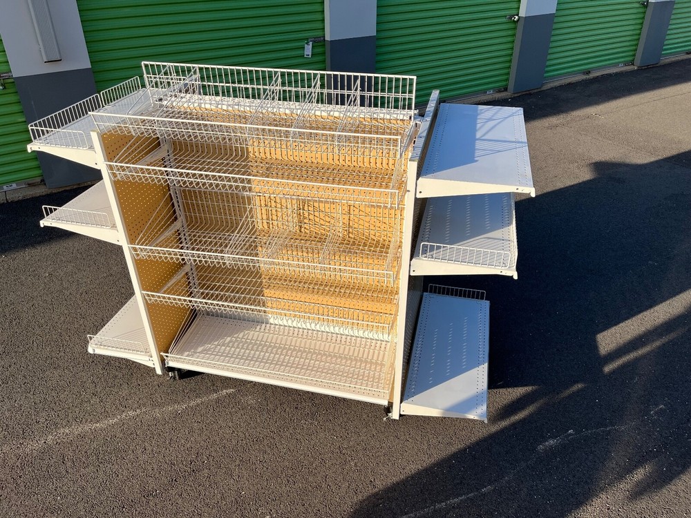 Store Shelving Unit/ Display 4 casters with locks rotates 360 degrees