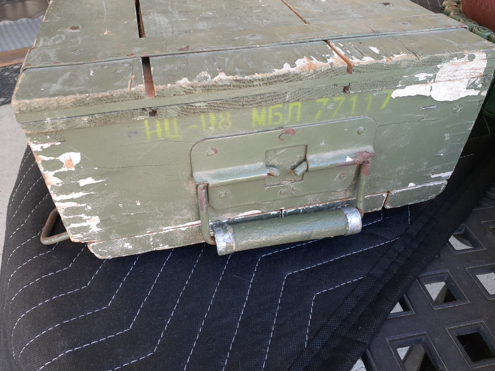 Vintage Military Wooden Crate 7.62MM M67 Green Ammo Box Serbian Russian ???