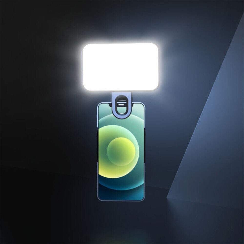 Portable Mini LED Fill Light Mobile Phone Clip-On Selfie Light USB Rechargeable