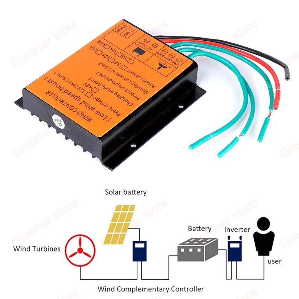 3000W MPPT Power Boost Charge Controller Regulator 12V 24V 48V DC Waterproof