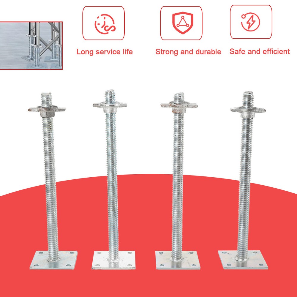 Adjustable Scaffold Leveling Jacks 18" Scaffolding Leveling Jack with Base Plate