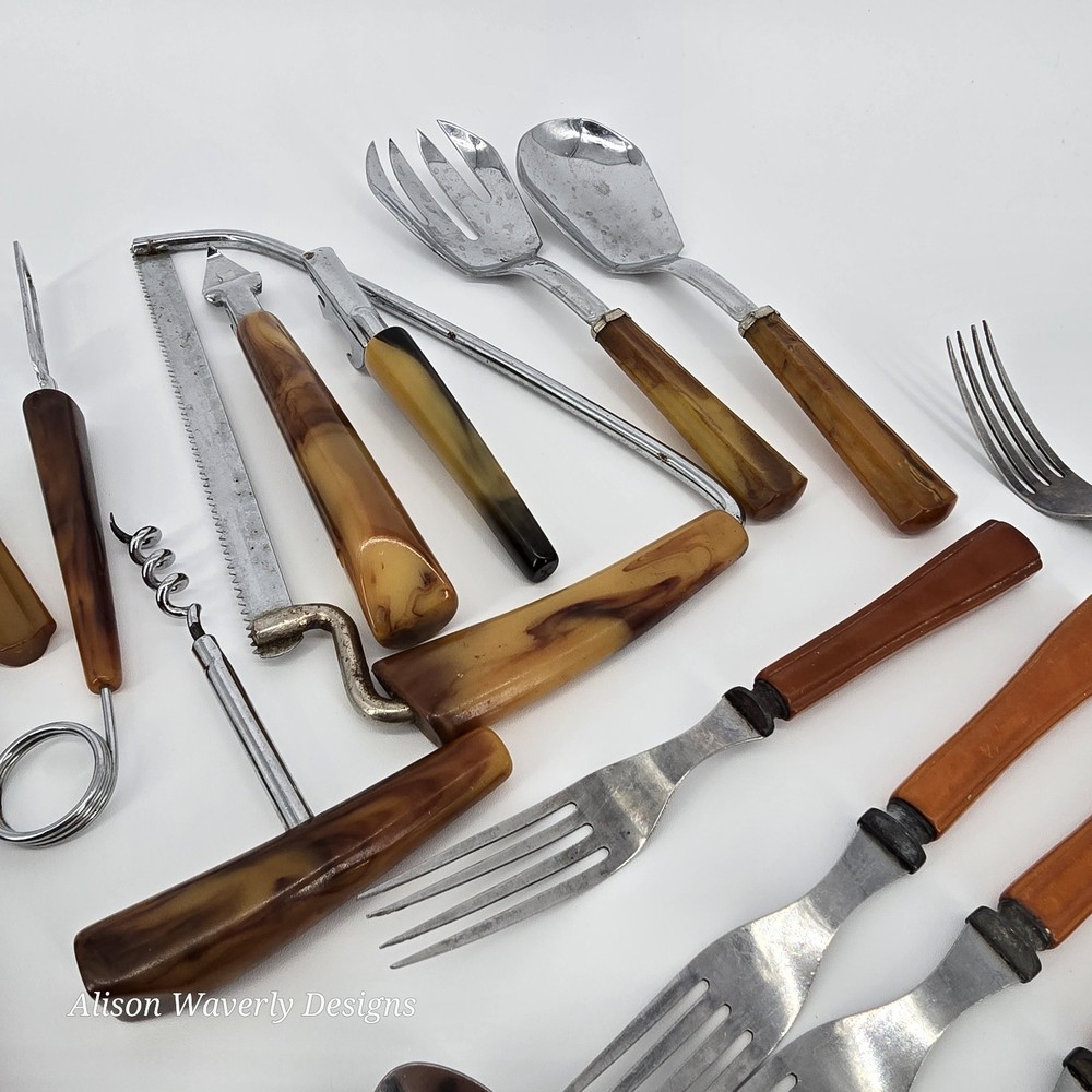 Bakelite Hostess Set & Utensils
