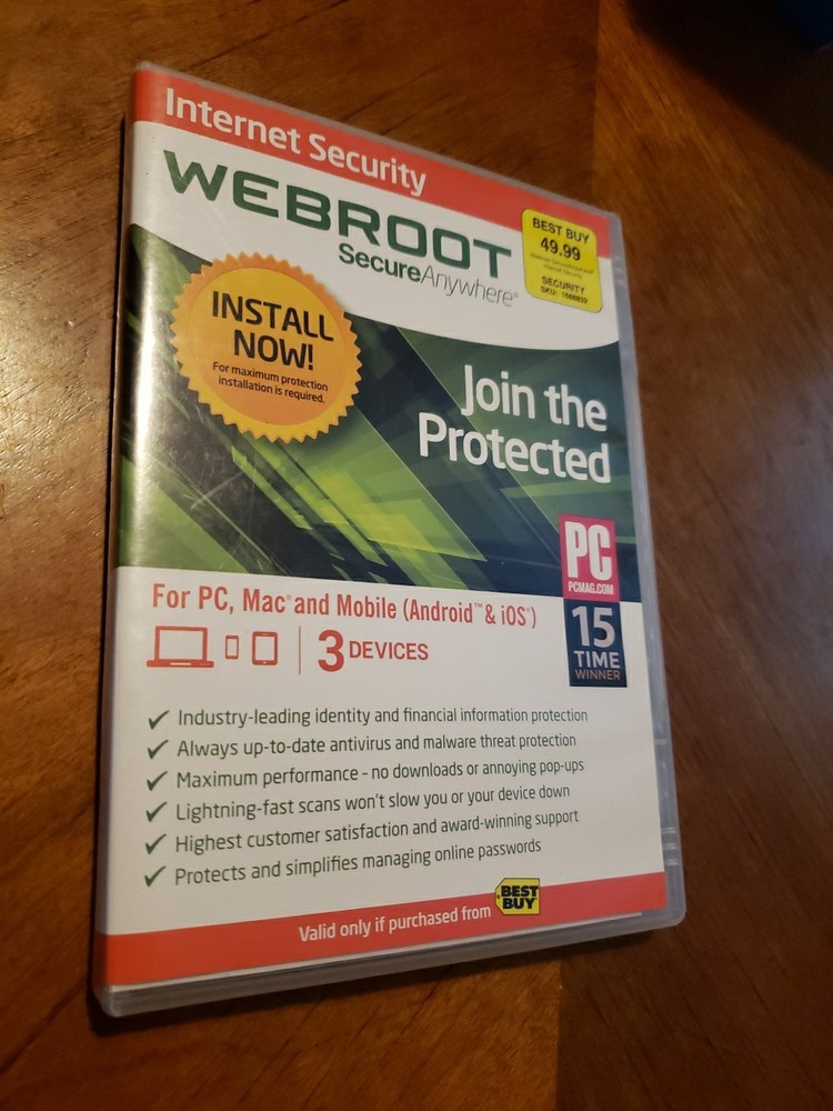 Webroot SecureAnywhere Internet Security - Full Version for Windows & Mac