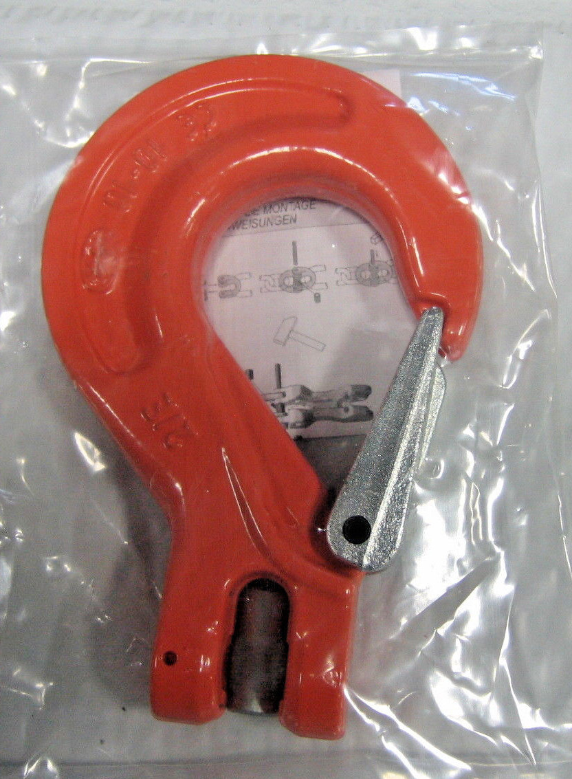 3/8" Grade 100 Clevis Sling Hook with fordged Latch, Made in Italy. Free S&H