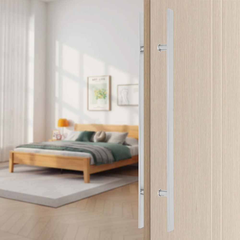 Pair of Pull Push Sliding Barn Door Handles, Commercial H Shape Door Pull Handle