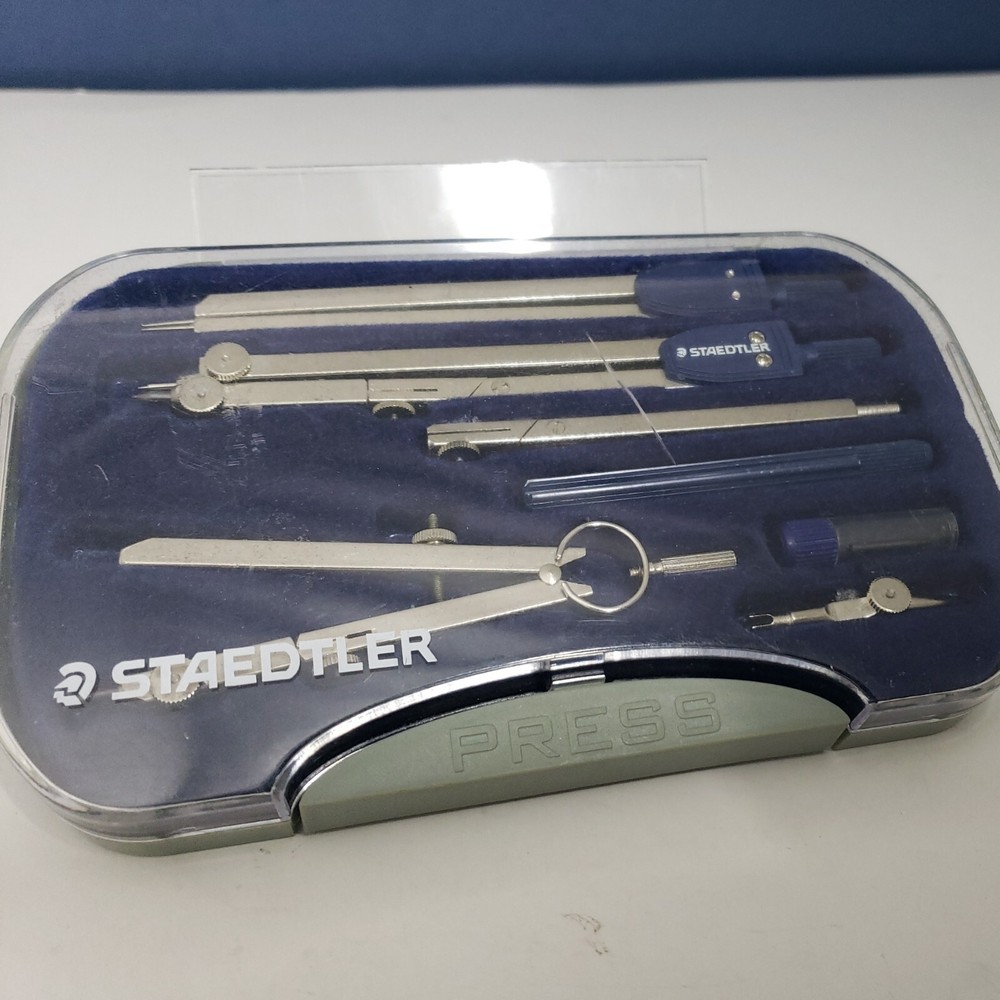 Staedtler Arco Italy Precision Math Drafting Compass Set w Case No. 559 09