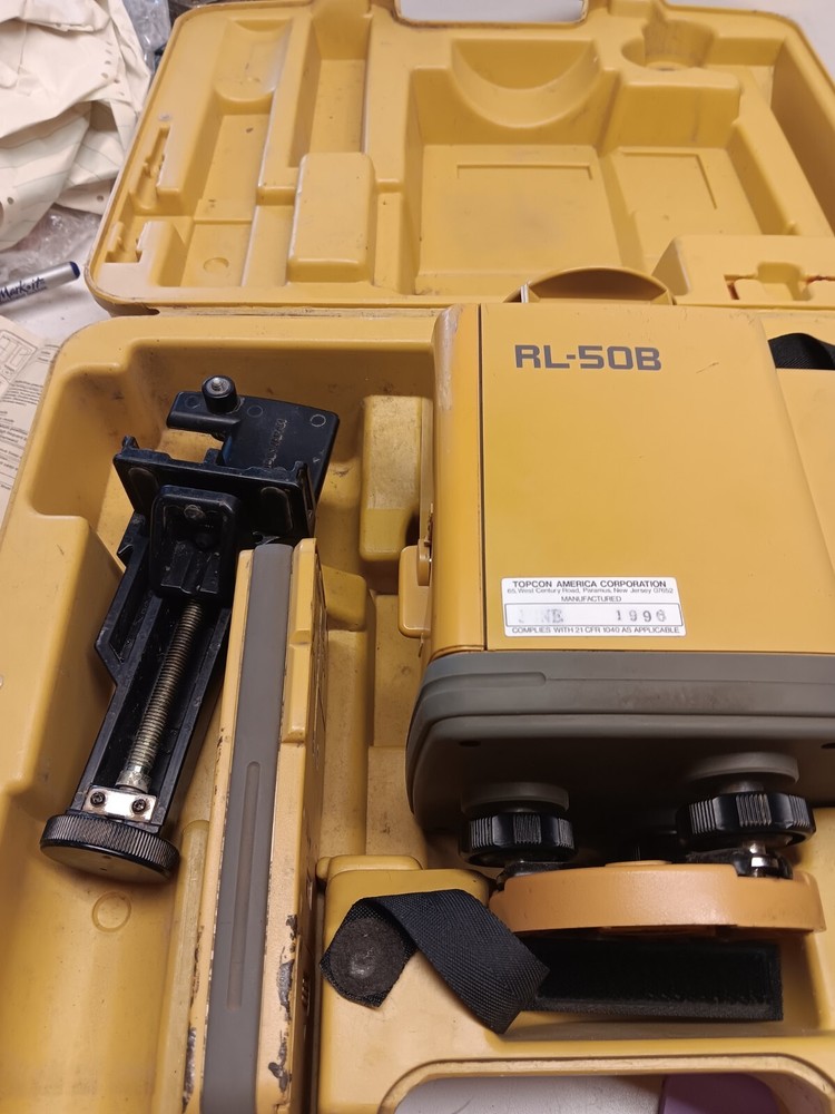 RL-50B Rotating Level Laser With Case and Receiver Powers On