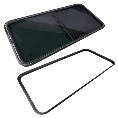 48" Width X 22" Height Horizontal Slider RV Window W/Screen & Interior