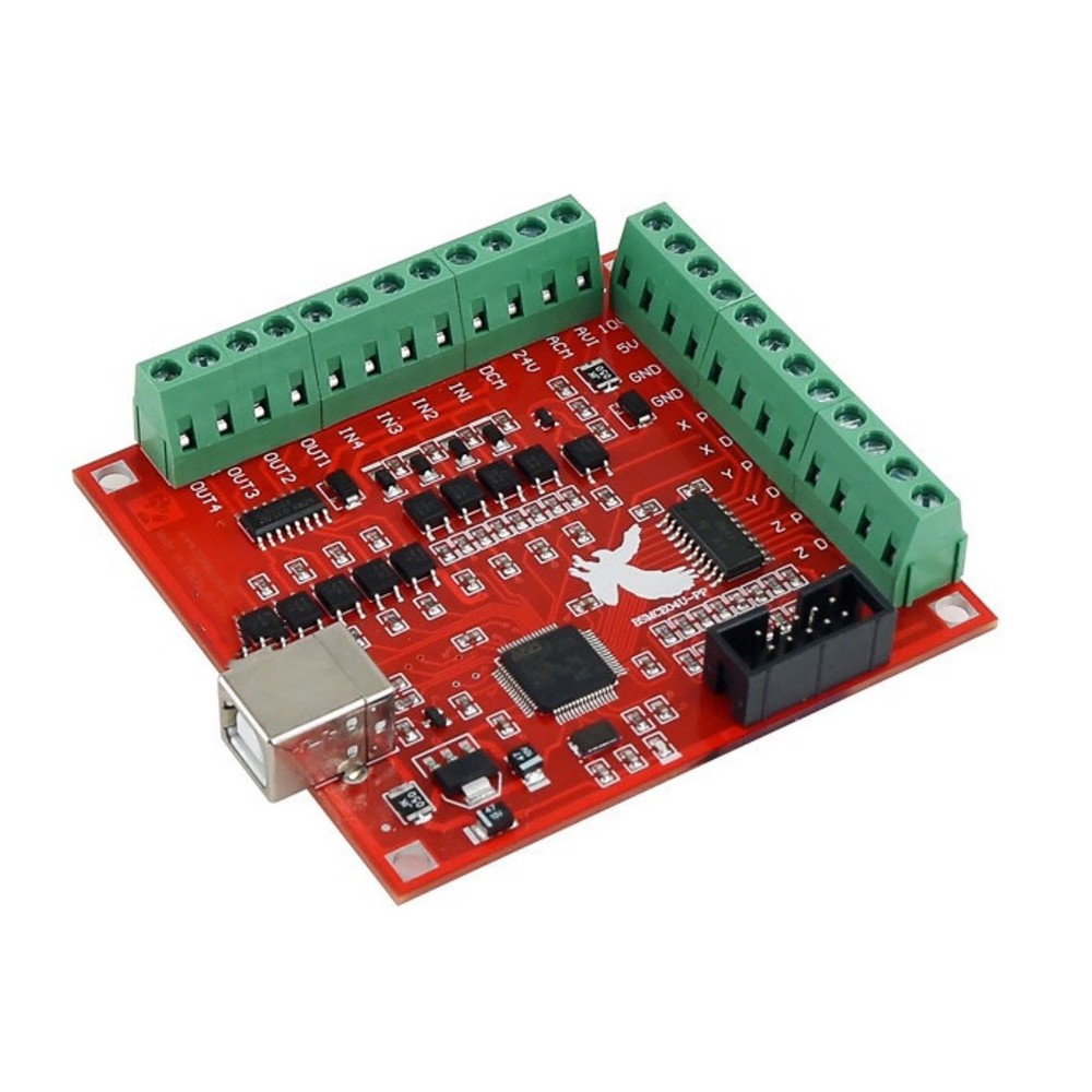 4 Axis CNC Motion Controller for Stepper Motors USB Breakout Board for MACH3